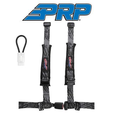 PRP Black& Gray 4-Point 2in Harness/Seat Belt Bypass For 2015+ Yamaha YXZ1000