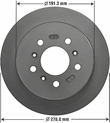 Goodyear Brakes 2144076GY Truck and SUV Premium AntiOx Coated Rear Brake Rotor Automotive Replacement Part for Buick LaCross, Impala, & Monte Carlo