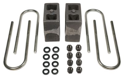 5.5 Inch Rear Block & U-Bolt Kit 99-16 Ford F250\/F350 4WD with Factory Overloads Non-Tapered Tuff Country