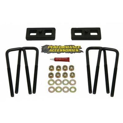 2 Inch Rear Block Kit Cast Iron w/Steel Hardware for 1996-2006 Chevy Silverado 1500 by Performance Accessories