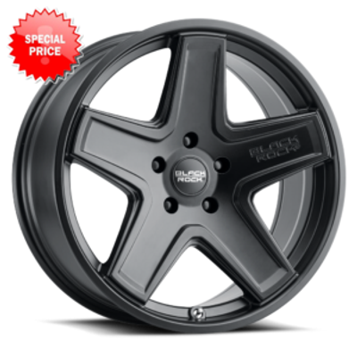 BLACK ROCK 955B Detour Rim 20X9 5X127 Offset 0 Matte Black (Quantity of 1)