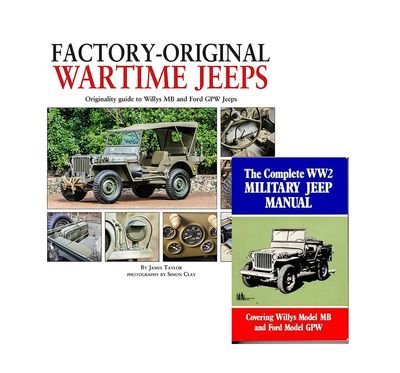 Factory-Original Wartime Jeeps & The Complete Ww2 Military Jeep Manual (2 Book Set)