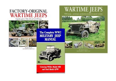 Factory-Original Wartime Jeeps, Wartime Jeeps & The Complete Ww2 Military Jeep Manual (3 Book Set)