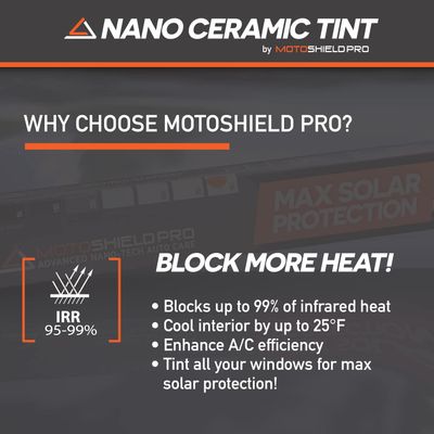 MotoShield Pro Premium Professional 2mil Precut Carbon Window Tint Film for 2015-2023 Chevy Colorado Crew Cab 3pc Rear Windshield 5%