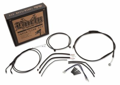 Burly Brand 12 inch Extended Cable/Brake Line Kit for Harley Sportster #B30-1008