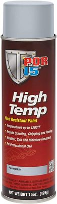 POR-15 44318 Heat Resistant High Temperature Paint, 15 oz Aerosol Can, Aluminum