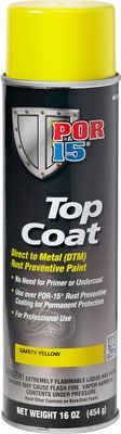 POR-15 46318 Top Coat DTM Paint, 15 oz Aerosol Can, Safety Yellow