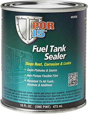 POR-15 49208 Fuel Tank Sealer, 1 pt Can, Semi-Transparent Silver