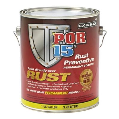 POR-15 45001 High Performance Rust Preventive Coating, 1 gal Can, Gloss Black