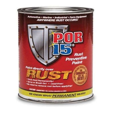POR-15 45204 High Performance Rust Preventive Coating, 1 qt Can, Gray