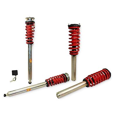 Strutmasters 2000-2006 Mercedes-Benz S55 4-Wheel Air Or Hydraulic Suspension Conversion Kit With Light Fix and Camber Bolts (MS14FMCK)