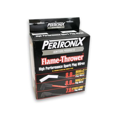 PerTronix 708105 Flame-Thrower Black Custom Fit Spark Plug Wire for 8 Cylinder