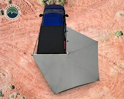 Overland Vehicle Systems Nomadic 270 LT Awning - Passenger Side - Dark Gray Cover with Black Cover Universal