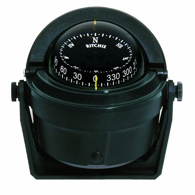 Ritchie Navigation B-81 Voyager Bracket Mount Combi-Dial Compass, Black, 3"