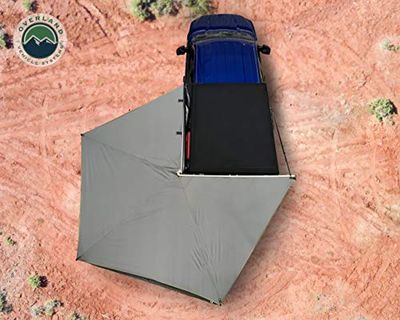 Overland Vehicle Systems Nomadic 270 LT Awning - Driver Side- Dark Gray Cover with Black Cover Universal