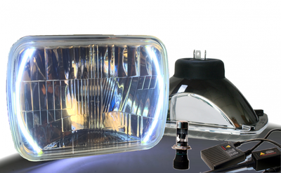 DELTA LIGHTS 01-1249-HIDH 200mm H.I.D. Headlight Kit w/Halos
