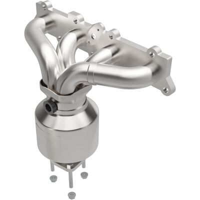 MagnaFlow 49 State Converter 50150 Direct Fit Catalytic Converter; Heavy Metal Series; Overall L-14.25 in.; Incl. Nuts; Stainless Cat Converter; Stainless Steel Tubing;