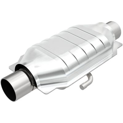 MagnaFlow California Converter 3321014 Universal California Catalytic Converter; 2 in. Tubing; 2 in. Inlet/Outlet; L-12 in.; W-6.375 in.; L-16 in. Overall; Air Tube Pre-Installed;