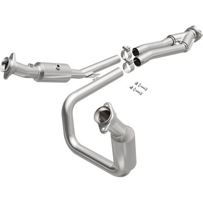 MagnaFlow California Converter 5551436 Direct Fit California Catalytic Converter; 2.250 in. Tubing; 2.500 in. Inlet; 3 in. Outlet; L-52 in. Overall; No Air Tube Kit Adaptable;
