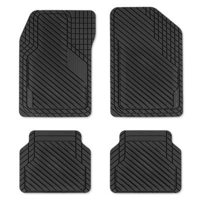 BaseLayer Cut-to-Fit Black 4-Piece Car Mat Set - Universal Waterproof Floor Mats for Most Vehicles, Durable All-Weather Mats - Made in USA
