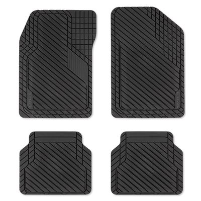 BaseLayer Cut-to-Fit Black Eco 4-Piece Car Mats - Made with Renewable Materials, Universal Waterproof Floor Mats for Most Vehicles, Durable All-Weather Mats - Made in USA