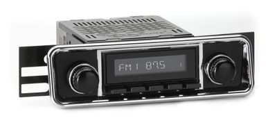 RetroRadio Compatible with 1956-67 Volkswagen Bus Features Include Bluetooth, AUX, AM/FM LAB-M1-507-36P-76PVW16