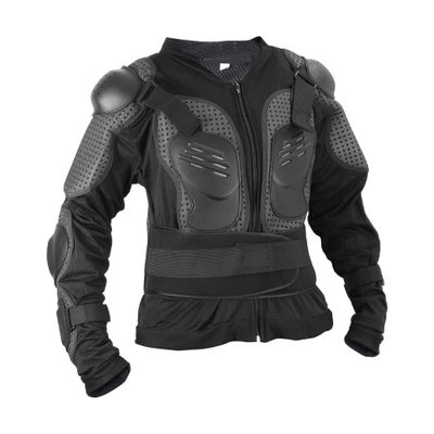 Size 2XL Dirt Bike Motorcycle Riding Protective Full Body Armor Thorax Back Backbone Protector for Off-Road Cycling Black