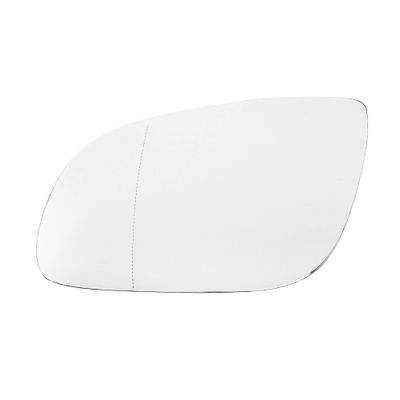 Car Rearview Driver Side Heated Mirror Glass Replacement W/ Backing Plate Fit for Audi A8 Quattro S8 - Pack of 1 White Glass