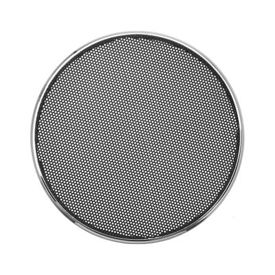 4.92 Inch Car Metal Audio Speaker Grill Cover Mesh Woofer Horn Guard Decorative Circle Grille Protector Silver Tone