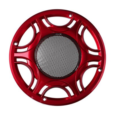 6.89 Inch Car Metal Audio Speaker Grill Cover Mesh Woofer Horn Guard Decorative Circle Grille Protector Red