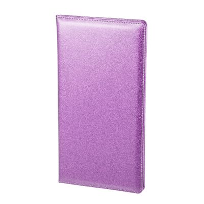 9.45" Bling Car Registration and Insurance Holder Organizer Storage Card Holder Faux Leather Car Document Holder for Driving Licence Cards Purple