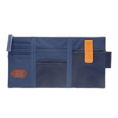 Multi-purpose Car Sun Visor Organizer Pouch Bag Pocket Card Storage Holder Blue