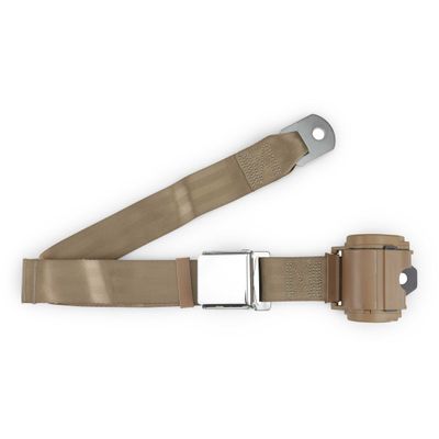 RetroBelt Tan Aviation Retractable Lap Seat Belt Seatbelt Safety Classic