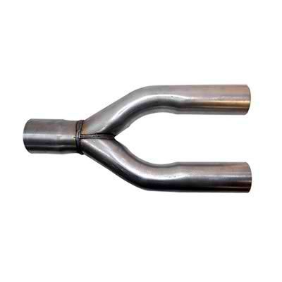 Wesdon WYP225-200 Aluminized Steel Exhaust Y Pipe 2.25" Dia Single Inlet to 2.00" Dia Dual Outlets Y Pipe