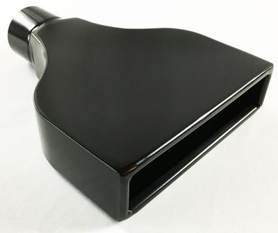 Wesdon W225775-250-BK-CMSS Stainless Steel Exhaust Tip 7.75 X 2.25" Outlet 10.00" Long 2.50" Inlet Rolled Rectangle Black